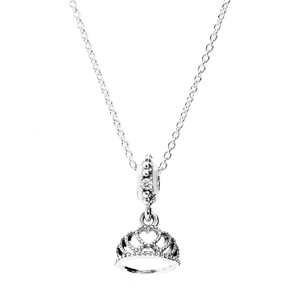 Pandora Hearts Tiara charm & 16” chain/ Necklace